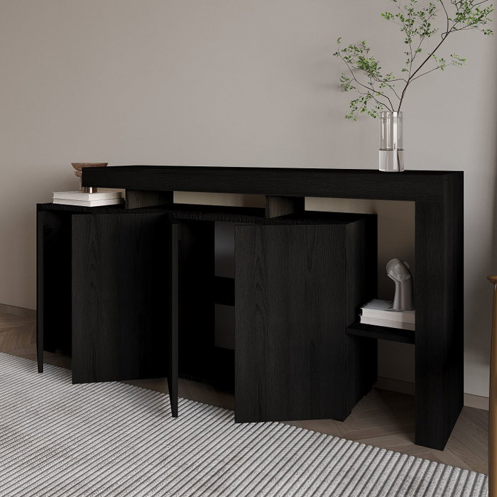 Hanah Home Beliz - Wood Black